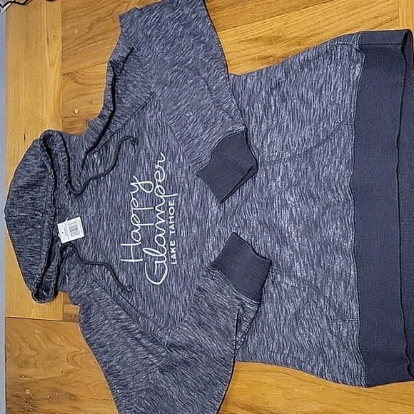 Artisans Tops - Happy Glamper Lake Tahoe lightweight hooded sweatshirt